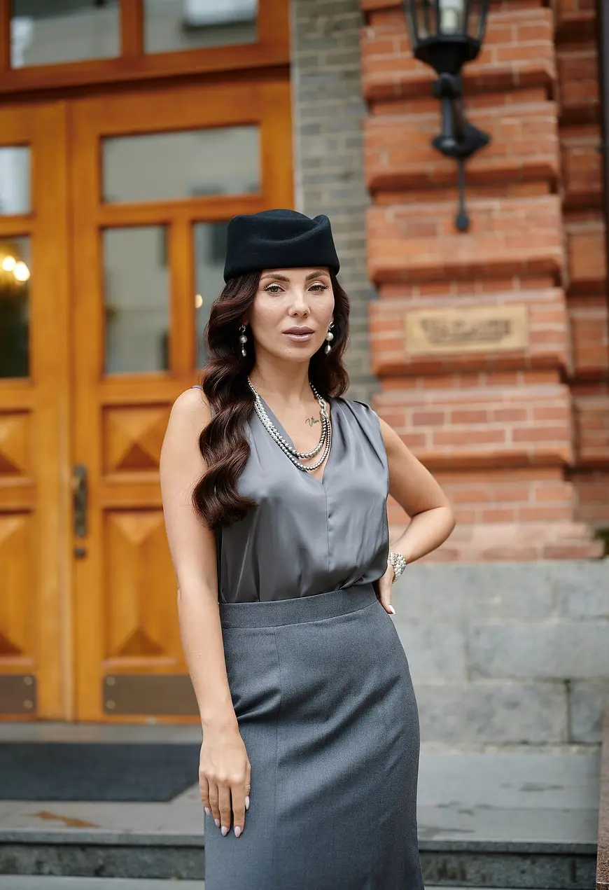 Шляпа BONETTA таблетка POSH черный