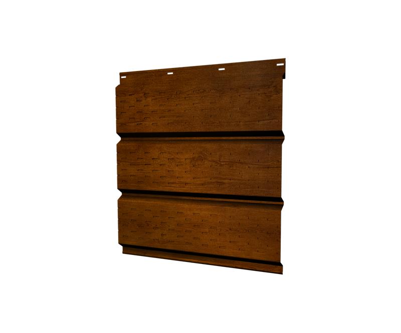 Софит металлический полная перфорация 0,4 Print Premium Golden Wood