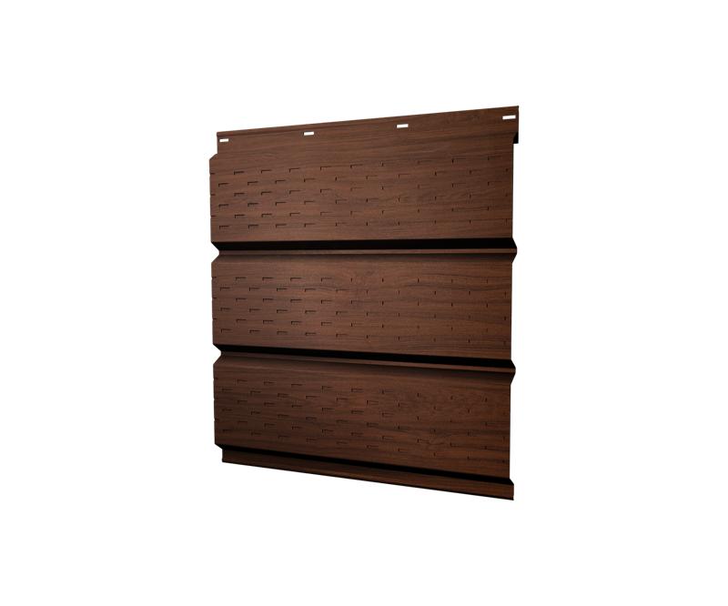 Софит металлический полная перфорация 0,45 Print Elite с пленкой Choco Wood