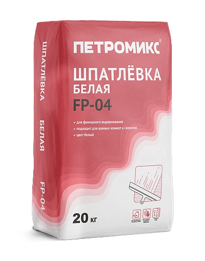 Шпатлёвка белая ПЕТРОМИКС FP-04 20 кг