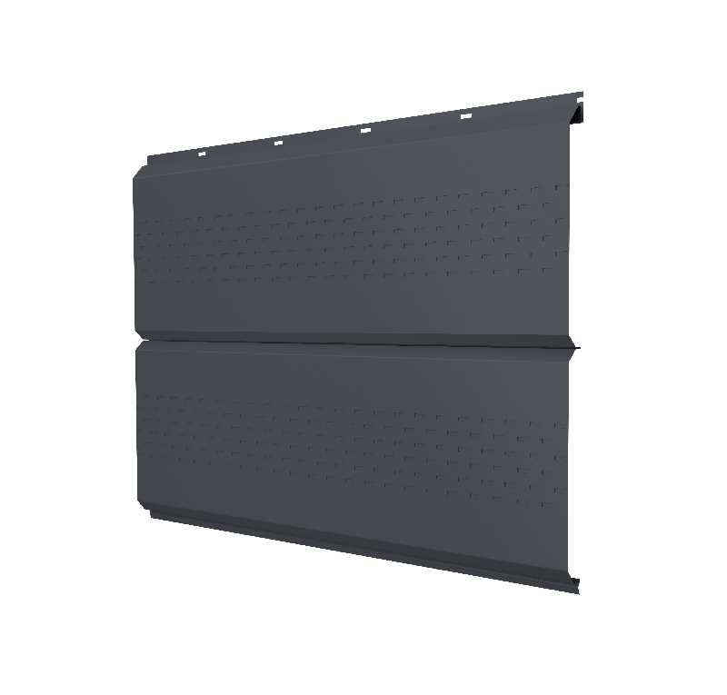 Софит ЭкоБрус new c перфорацией 0,45 Drap RAL7024 мокрый асфальт