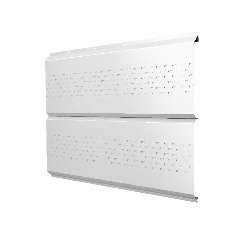 Софит ЭкоБрус new c перфорацией 0,45 Lite PE RAL9003 сигнальный белый