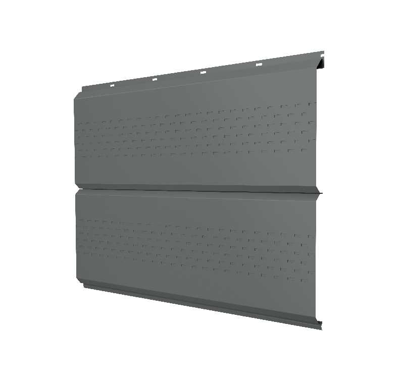 Софит ЭкоБрус new c перфорацией 0,45 PE RAL7005 мышино-серый