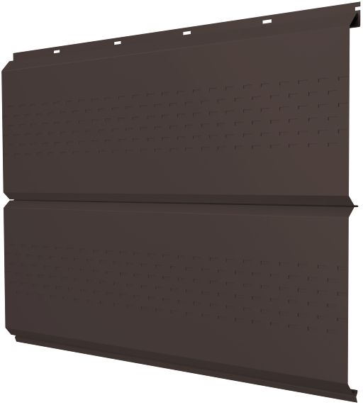 Софит ЭкоБрус с перфорацией 0,345 Grand Line 0,5 PurLite Мatt RAL8017 шоколад