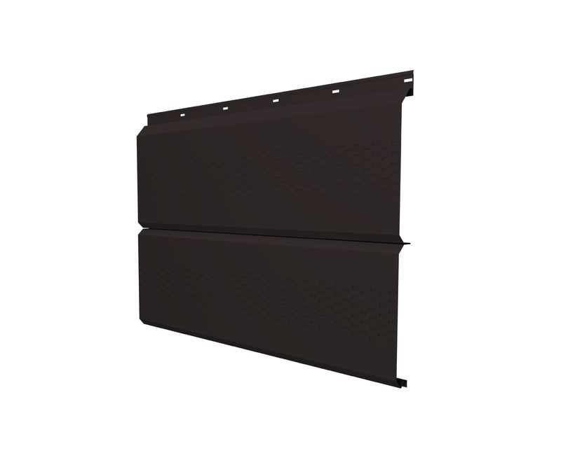 Софит ЭкоБрус с перфорацией 0,345 Grand Line 0,5 Velur RAL9005 черный