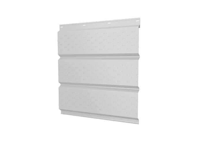 Софит ЭкоБрус с перфорацией 0,345 Grand Line 0,5 Velur с пленкой RAL9003 сигнальный белый
