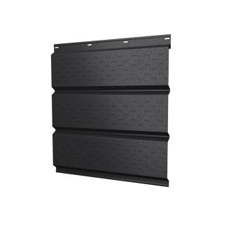Софит металлический центральная перфорация 0,5 PurPro Matt 275 с пленкой RAL9005 черный