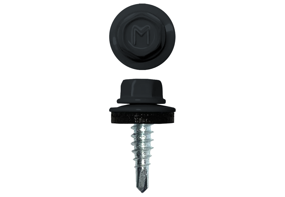 Саморез по металлу Daxmer 4,8х19 RAL 7016 (250) сверло №2