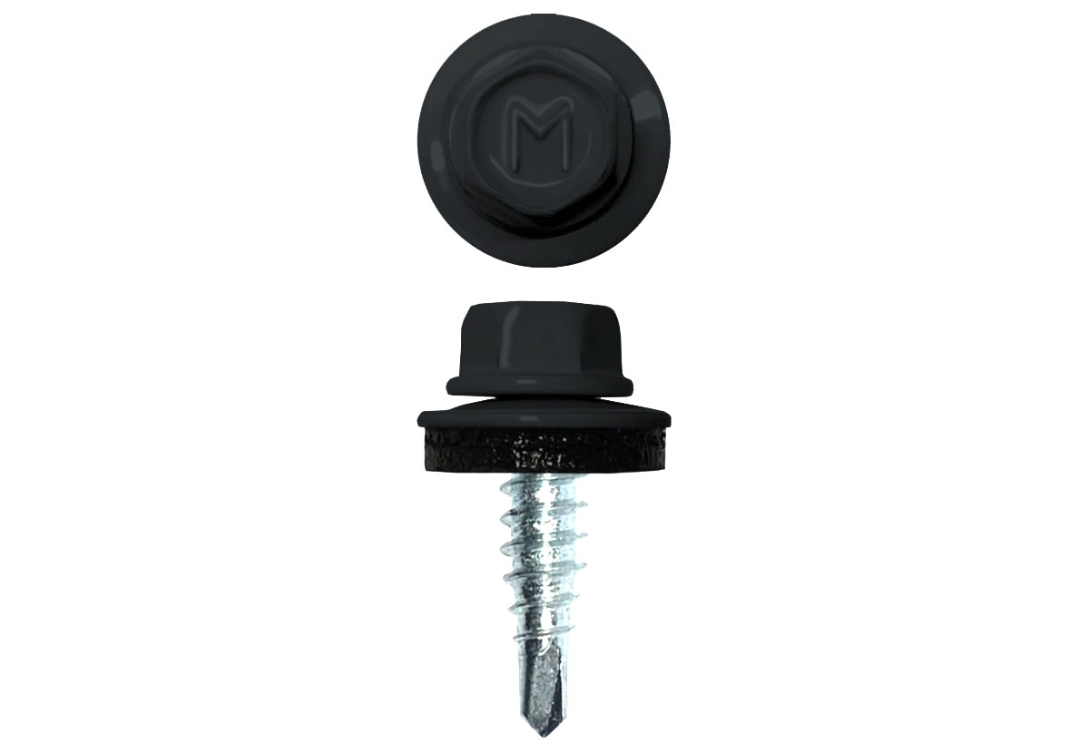 Саморез по металлу Daxmer 4,8х19 RAL 7021 (250) сверло №2