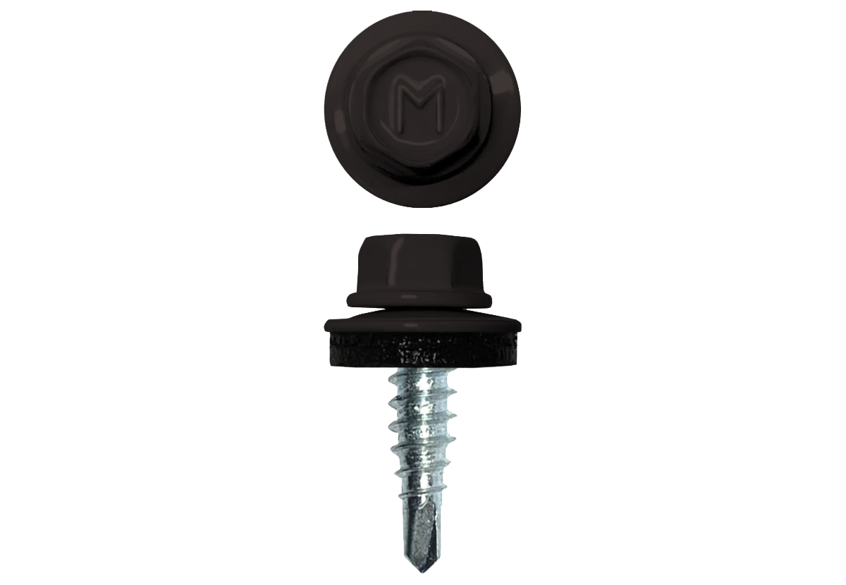 Саморез по металлу Daxmer 4,8х19 RAL 8019 (250) сверло №2