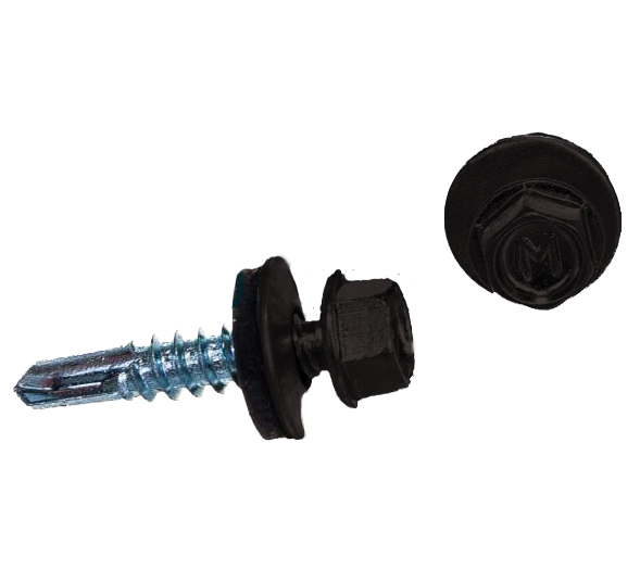 Саморез по металлу Daxmer 5,5х25 RAL 8019 (250) сверло №3