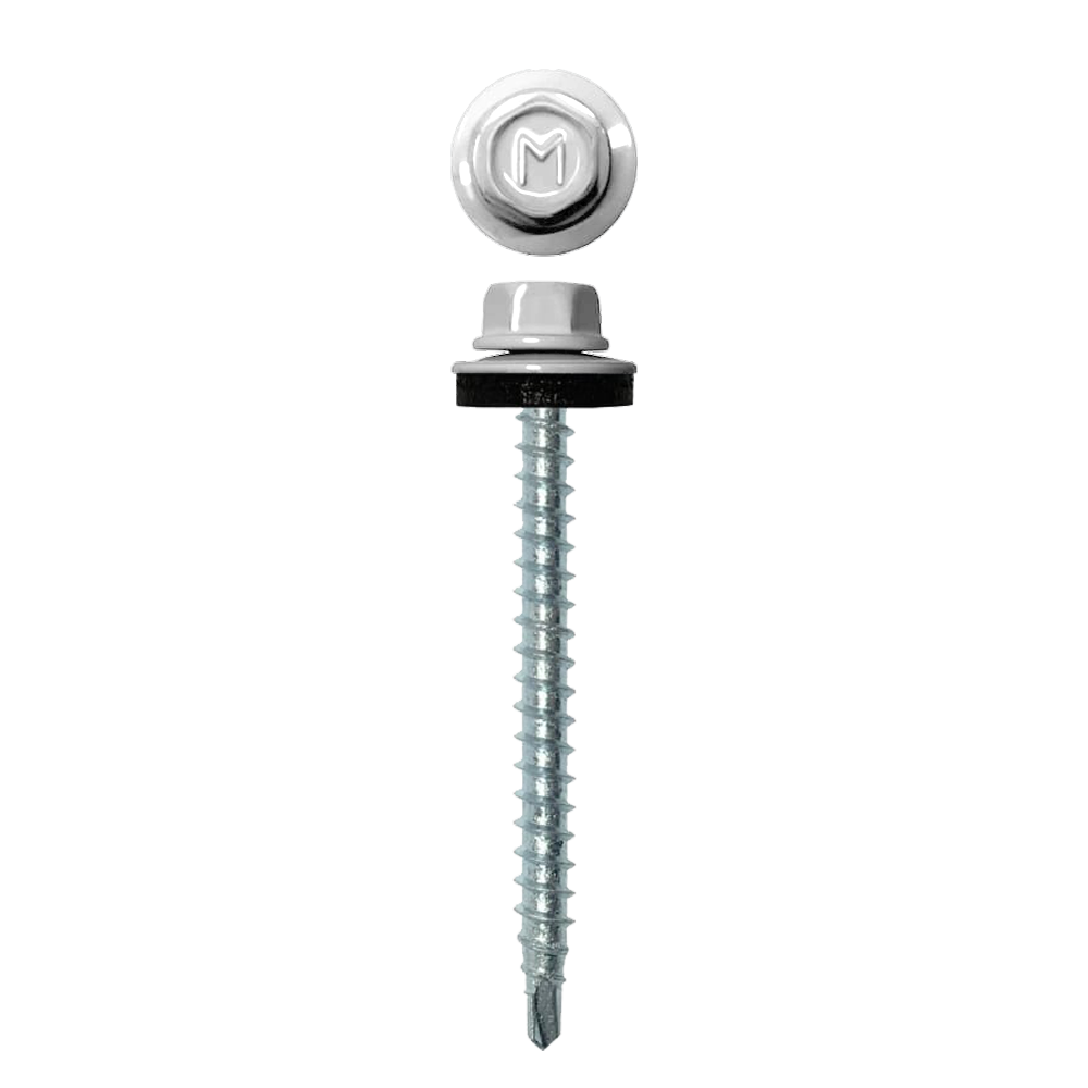 Саморез кровельный Daxmer 4,8х50 RAL 9003 (150) сверло №1