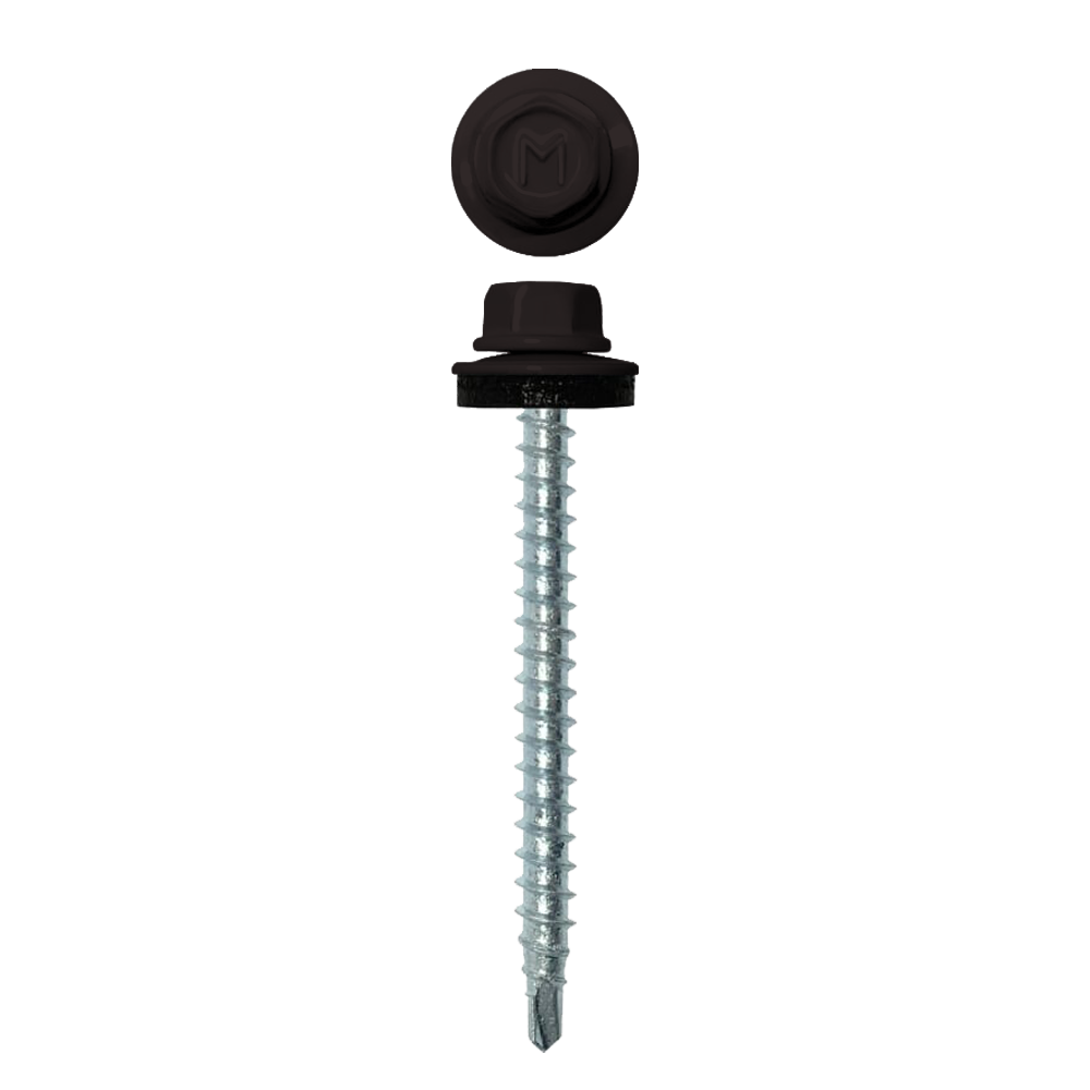 Саморез кровельный Daxmer 4,8х50 RAL 9005 (150) сверло №1