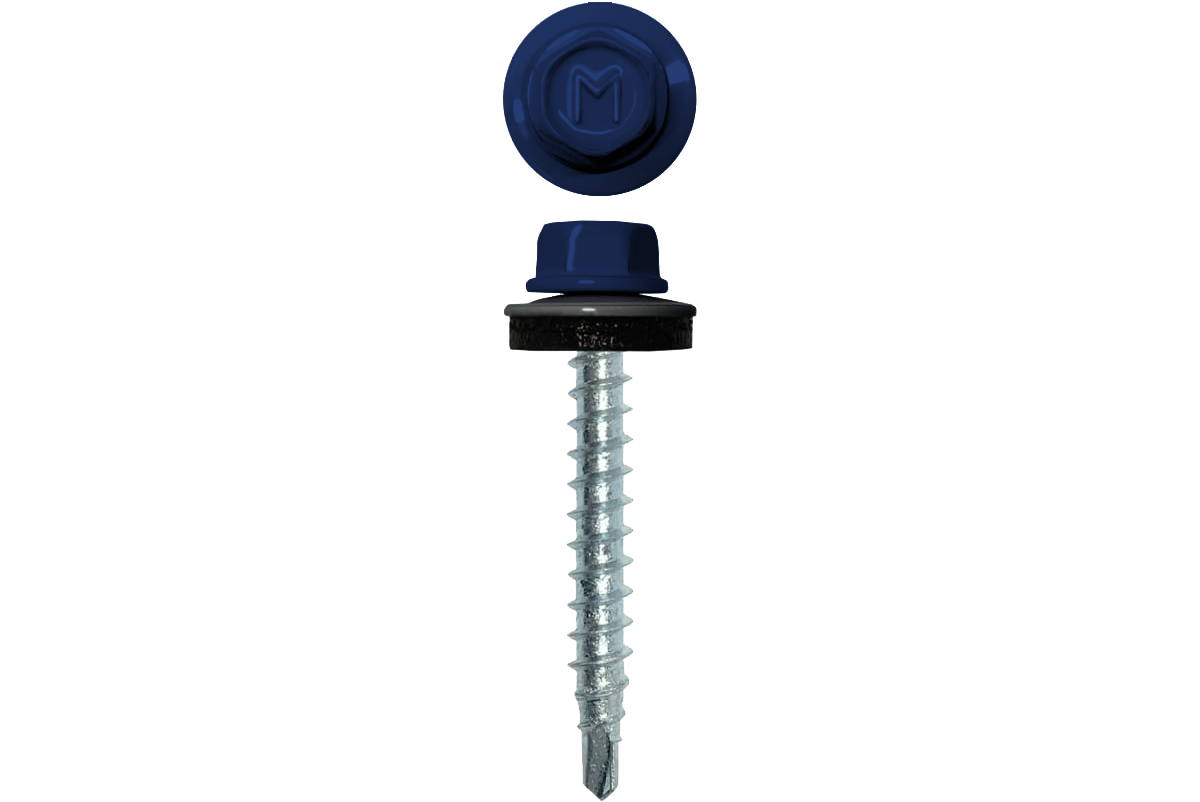 Саморез кровельный Daxmer 4,8х29 RAL 5002 (250) сверло №1