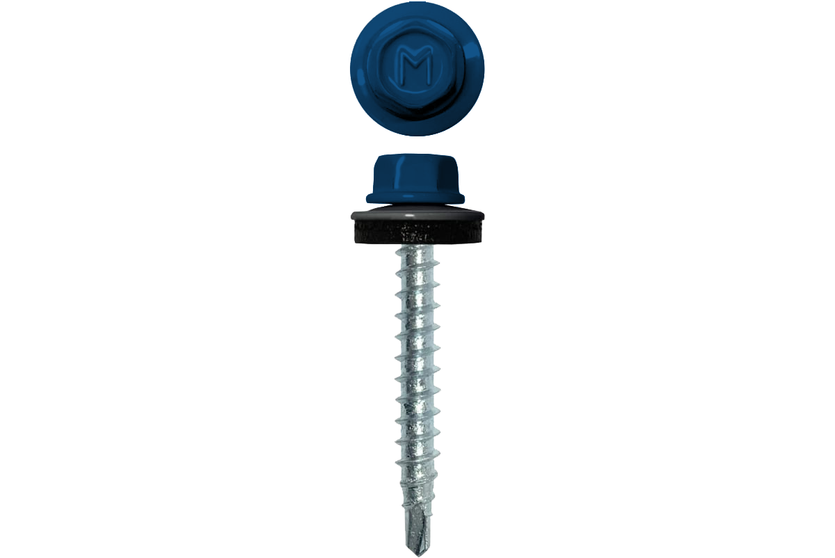 Саморез кровельный Daxmer 4,8х35 RAL 5005 (250) сверло №1