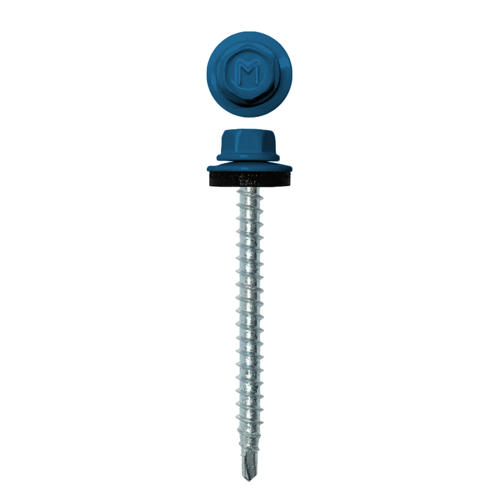 Саморез кровельный Daxmer 4,8х50 RAL 5005 (150) сверло №1