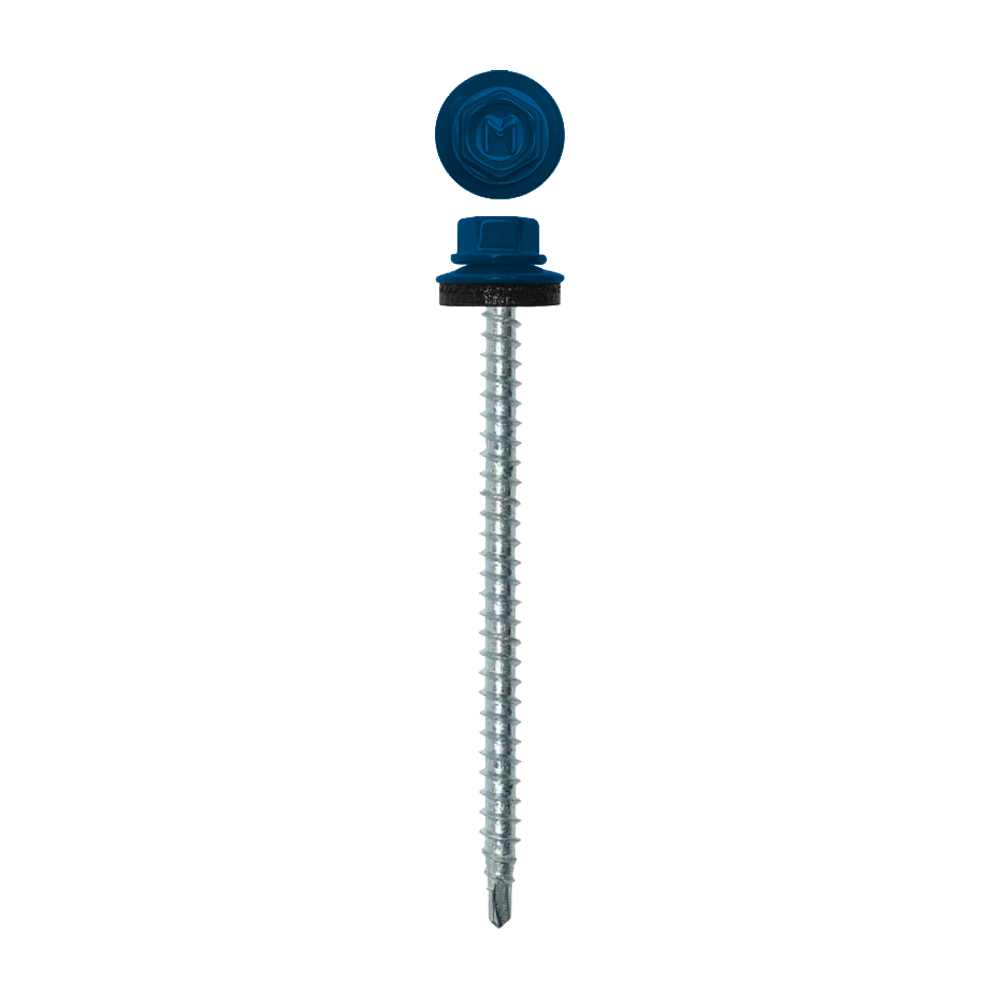 Саморез кровельный Daxmer 4,8х80 (100шт) сверло №1 RAL 5005