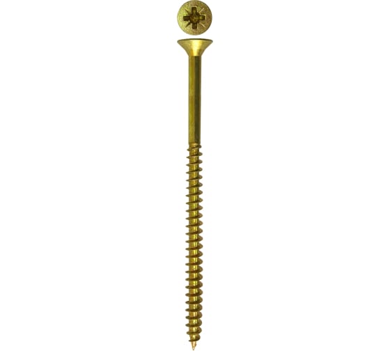 Саморез Rizzel Pz 5,0х90 (200шт) шлиц Pz2 желтый цинк (короб)