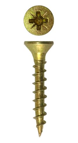 Саморез Pz 4,0х30 (300шт), шлиц Pz2, желтый цинк (контейнер)
