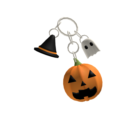  halloween spooky ghost pumpkin witch keychain