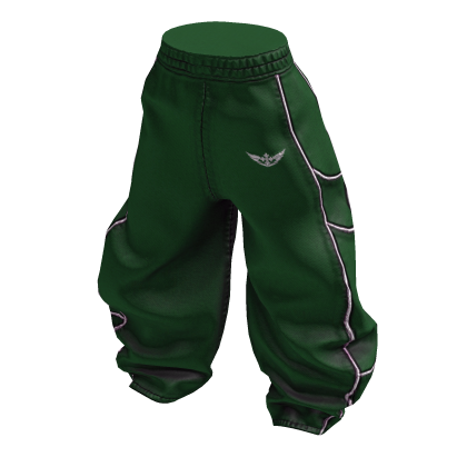 Baggiest Track Pants in Green