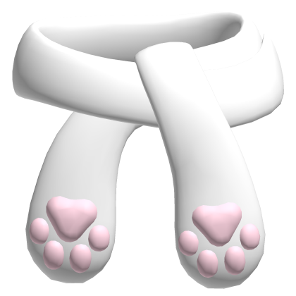 ♡ 3.0 comfy kitty paw scarf white