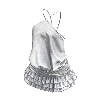 Girly Silk Dress (White