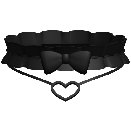 🤍 pretty ruffle choker necklace black