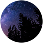 Under a starry sky