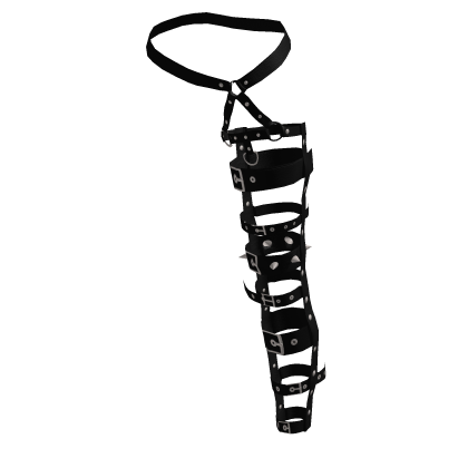 Gothic Punk Emo Spiked Leg Black Cage
