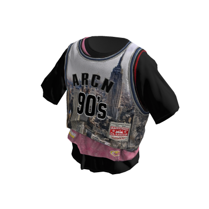 Y2K 90s City Layered Jersey Shirt
