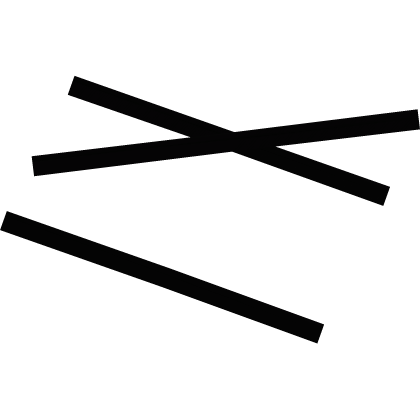 cross hairclip in black