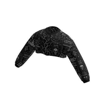 Black Sweater Cyber Warning Techwear