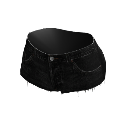 Washed Black Denim Shorts