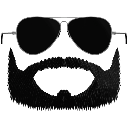 Black Beard Stubble w/ Aviator Glasses