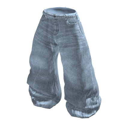 Baggy Lost Tape Jeans in Light Blue