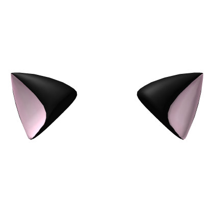 ≽^-⩊-^≼  Kawaii Neko Cat Ears Black