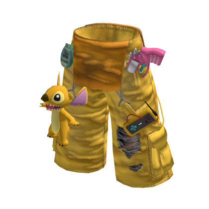 Stitch Short Pants Yellow