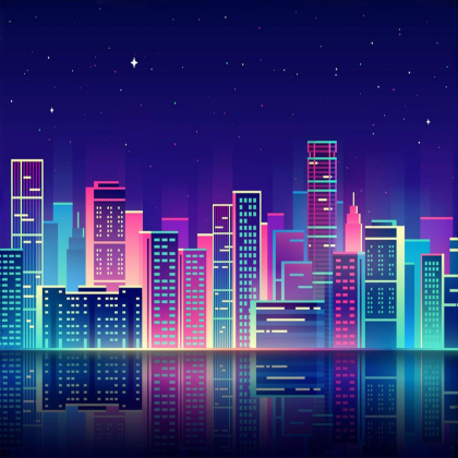 Neon City Sky