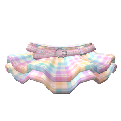 💟3.0 Cute ruffled decora skirt with pink strap