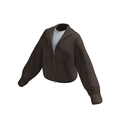 Preppy Brown Knit Cardigan
