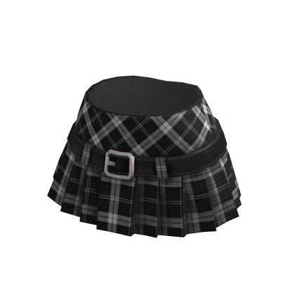 ✨ Black Goth Tartan Pleated Skirt Academia Emo