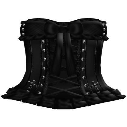 gothic doll laced black studded corset dress