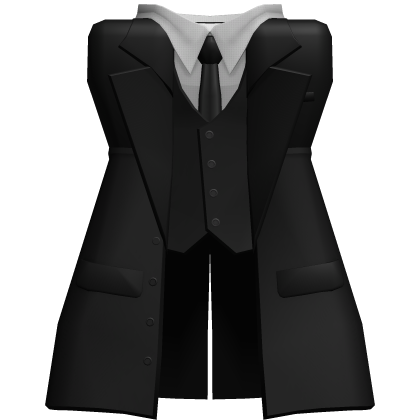 Black Long coat with White Suit | Vest R6 Girl Ver
