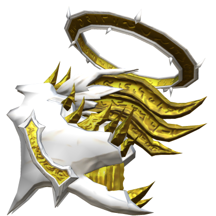 Necro-Steel Halo Left Shoulder - White/Gold