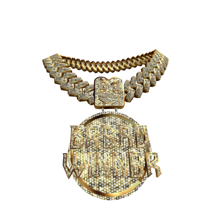 4.0 boy Bread winner chain iced out gold