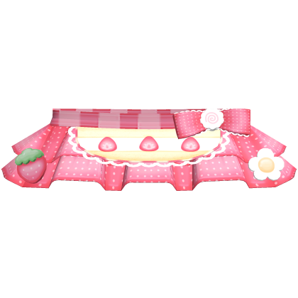 Cute Tan Bear Strawberry Decora Skirt