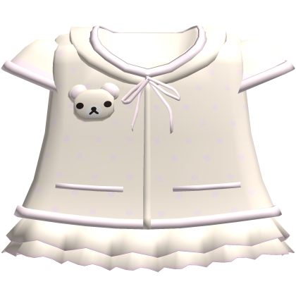 cutesy tan bear polka dots jacket w skirt 