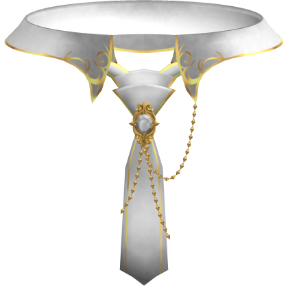 Royal Collar with tie - white/gold