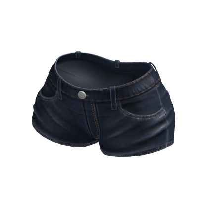 Low Waist Denim Shorts - Dark